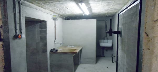 Vue de l'intérieur d'un bunker construit par Amesis Vue de l'intérieur d'un bunker construit par Amesis