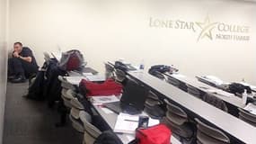 Le Lone Star college où s'est déroulée une fusillade, le 22 janvier 2013 près de Houston au Texas (USA)