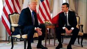 Donald Trump et Emmanuel Macron à Bruxelles, le 25 mai. 