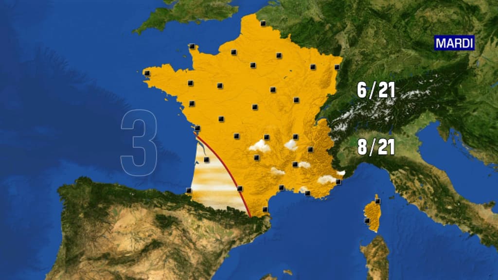 Le temps mardi. 