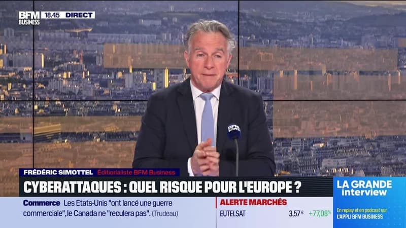 Frédéric Simottel (Éditorialiste BFM Business) : Cyberattaques, quel risque pour l'Europe ? - 04/03