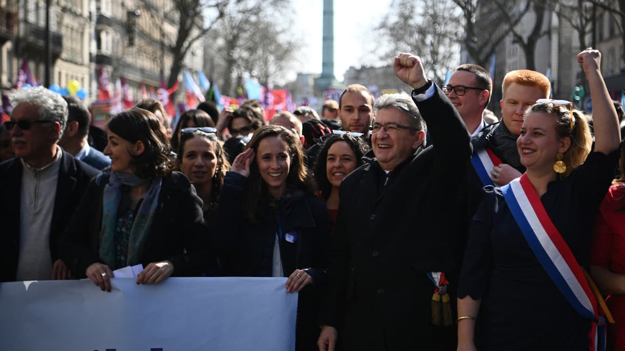 Jean-Luc Mélenchon lors de la marche pour la 6ème République 