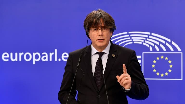 Carles Puigdemont au Parlement européen le 9 mars 2021