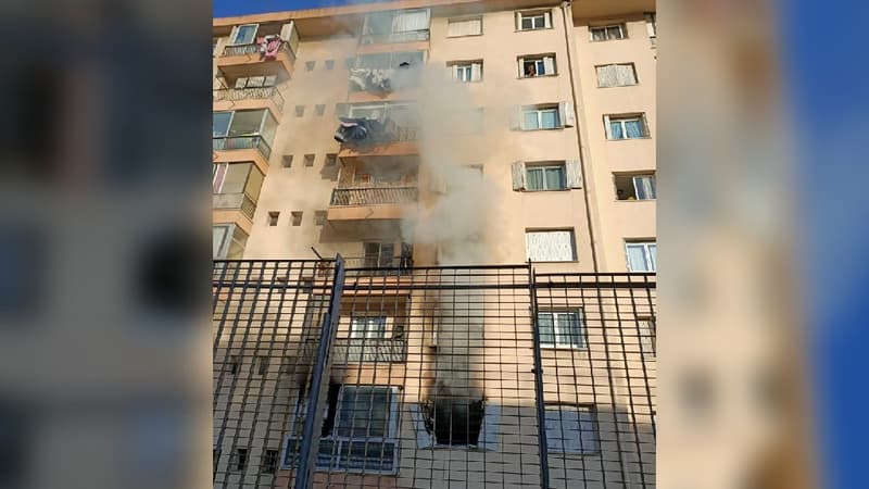 Un incendie à Nice le 31 mars 2023.