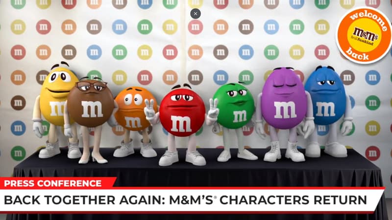 Les mascottes M&M's ont fait leur retour pendant le Super Bowl