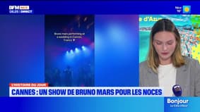 L'histoire du jour avec @ValentineBrvt : ils s'offrent un concert de Bruno Mars pour leur mariage à Cannes