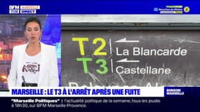 Marseille: le T3 à l'arrêt depuis mercredi à cause d'une rupture de canalisations 