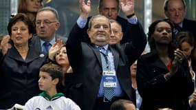 Rama Yade, ici au Stade de France, à droite du Président Duchaussoy et de la ministre Roselyne Bachelot, s'est réjouit du succès des Bleus contre la Roumanie