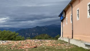 La Madone d'Utelle, dans la vallée de la Vésubie, a été endommagée par le passage de la tempête Aline dans la nuit du 19 au 20 octobre. 