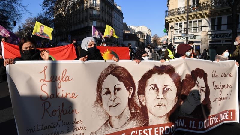 2000 manifestants ont défilé ce samedi 8 janvier à Paris, 9 ans après l'assassinat de militantes kurdes.