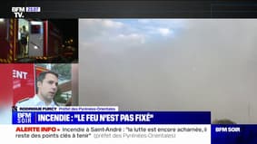 Incendie: "Quatre colonnes de renforts sont mobilisées ou en cours de mobilisation [...] pour venir soutenir les sapeurs-pompiers des Pyrénées-Orientales", affirme le préfet Rodrigue Furcy