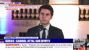 Attaque au couteau à Arras: le ministre de l'Éducation nationale, Gabriel Attal, dénonce "un drame effroyable" et "un acte barbare"