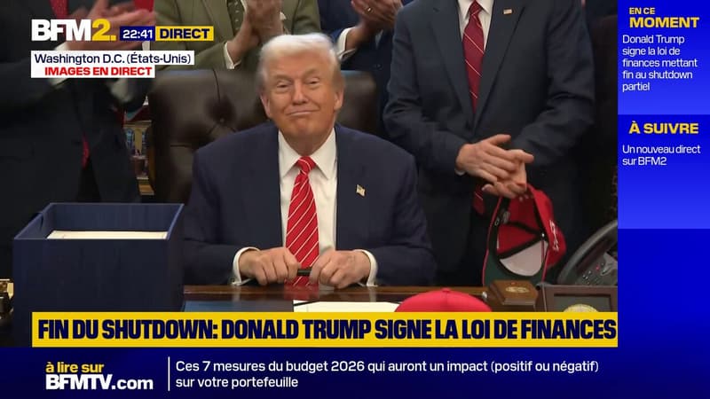 Donald Trump promulgue un texte mettant fin au shutdown