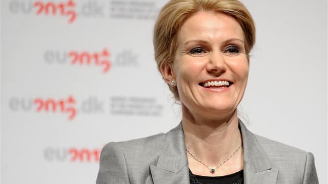 Helle Thorning-Schmidt, Premier ministre du Danemark. Le Danemark, qui a pris officiellement jeudi la présidence tournante des Vingt-Sept, s'est engagé à rapprocher les positions de la Grande-Bretagne de celles des autres membres de l'UE sur le dossier br