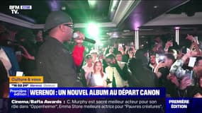 Werenoi, le rappeur aux plus de 200.000 disques vendus en 2023, dévoile son nouvel album "Pyramide" dans une boîte de nuit parisienne 