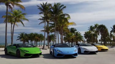 La Huracan Spyder est avant tout une affaire de "lifestyle", pas étonnant que Miami s'impose comme cadre pour présenter cette nouvelle déclinaison de la Huracan.