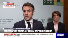 Salon de l'agriculture: "Nos agriculteurs ne peuvent pas être la variable d'ajustement du pouvoir d'achat et des accords agricoles" déclare Emmanuel Macron