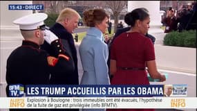 Les Obama accueillent les Trump à la Maison Blanche