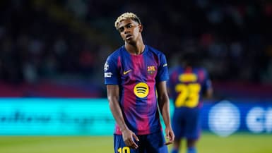 Lamine Yamal lors du match Barça-PSG (1-2, Ligue des champions), le 1er octobre 2025