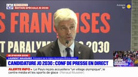 Candidature JO 2023: Laurent Wauquiez détaille les sites prévus pour les JO 2030 en Auvergne-Rhône-Alpes