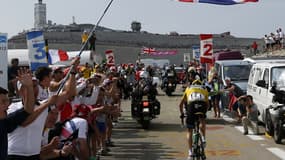 Froome dans l'ascension du Mont Ventoux en 2013 