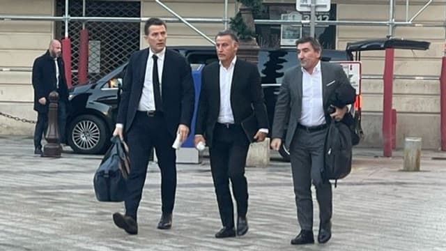 Christophe Galtier arrive au tribunal de Nice pour son procès, le 15 décembre 2023 Christophe Galtier arrive au tribunal de Nice pour son procès, le 15 décembre 2023
