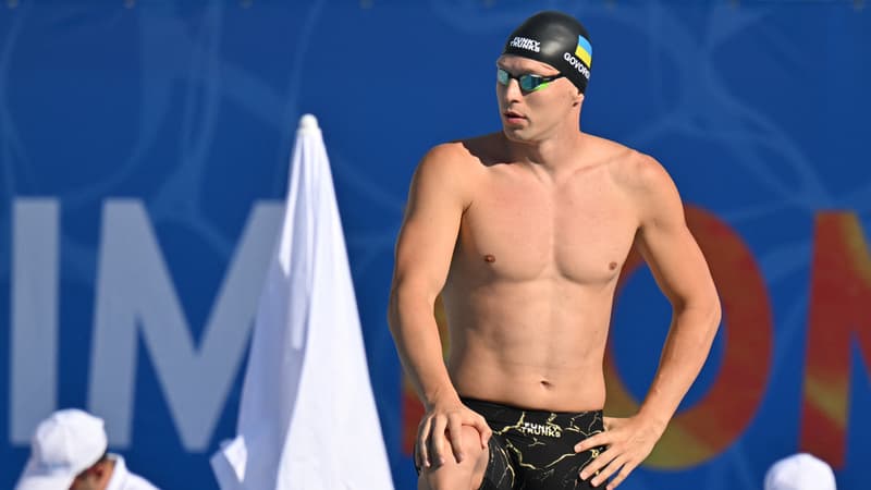 Le nageur ukrainien Andriy Govorov à Rome, août 2022