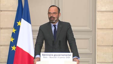 Édouard Philippe à l'Elysée, le 15 janvier 2020