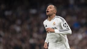 Kylian Mbappé lors du match Real Madrid-Las Palmas (4-1, Liga), le 19 janvier 2025