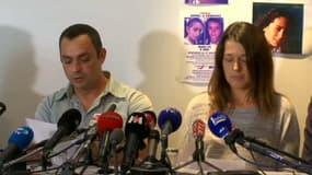 Les parents de Maëlys lors d'une conférence de presse le 28 septembre 2017.