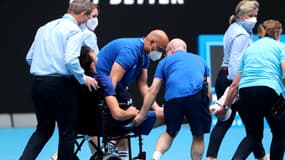 Le joueur de tennis tchèque Jakub Mensik, lors de l'Open d'Australie à Melbourne le 29 janvier 2022