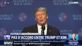 "On ne pouvait pas lever toutes les sanctions." Donald Trump justifie l'échec du sommet avec la Corée du Nord