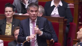 Olivier Faure à l'Assemblée nationale ce mardi.