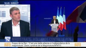 Magistrats: François Hollande répond aux attaques de Marine Le Pen