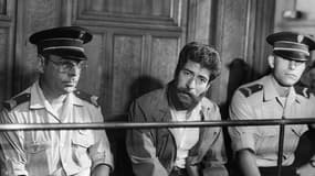 Georges Ibrahim Abdallah le 3 juillet 1986 pendant son procès au tribunal de Lyon 