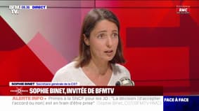 "Emmanuel Macron pense avoir la vérité sur tout, tout seul, qu'il peut tout régler tout seul [...] et on voit que ça met le pays en feu" estime Sophie Binet