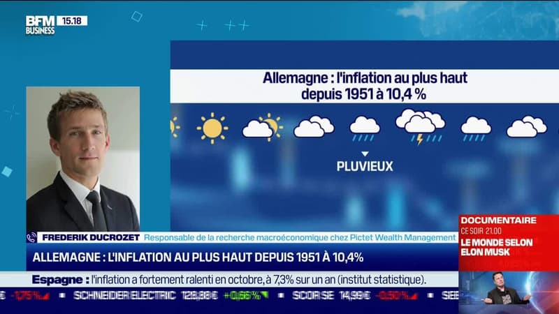 Frederik Ducrozet (Pictet Wealth Management) : L'inflation en Allemagne au plus haut depuis 1951 à 10,4% - 28/10
