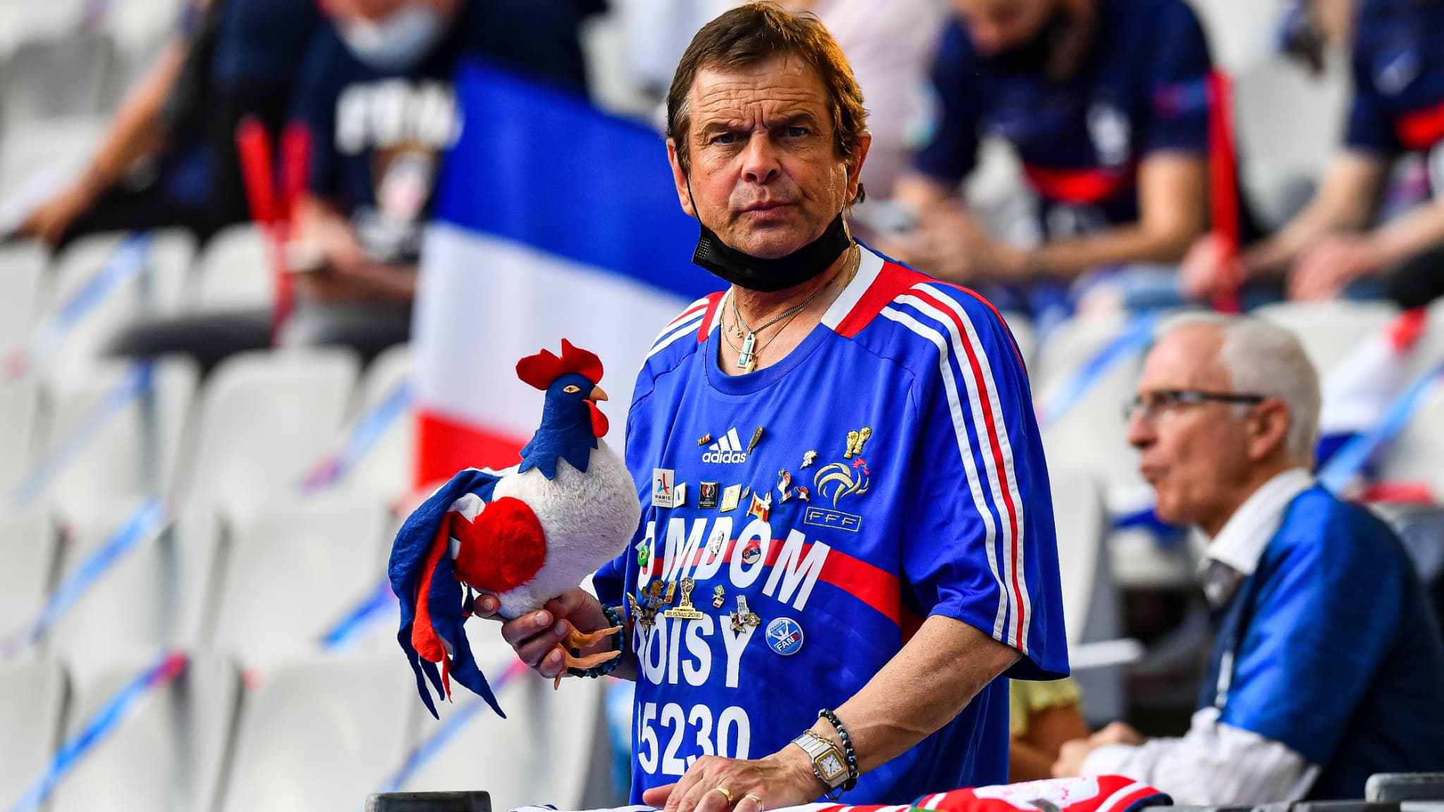 Un supporter de l'équipe de France