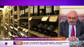 La baisse de consommation de vin en France