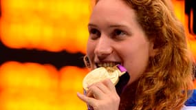 Camille Muffat, championne olympique de natation (200m) en 2012.