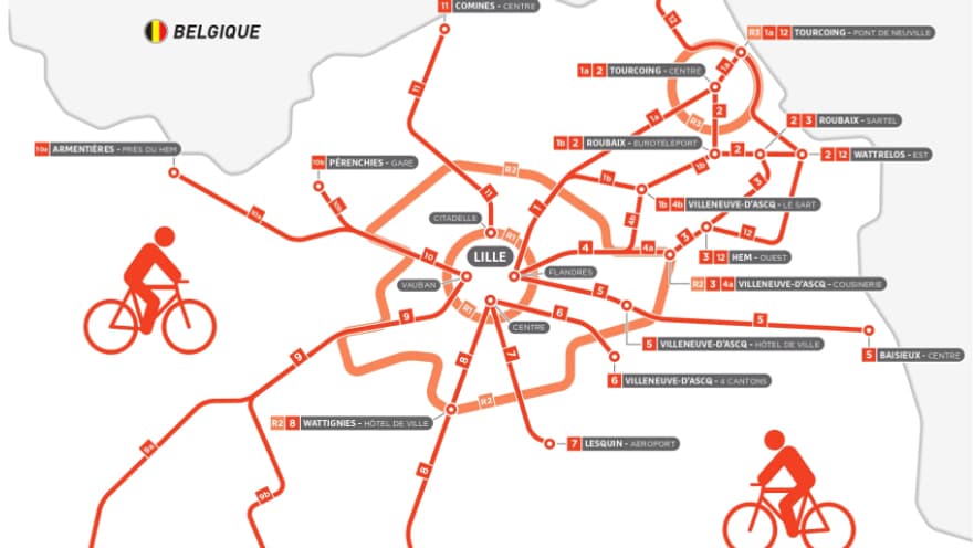 La Métropole européenne de Lille projette d’étendre son réseau Vélo Plus sur l’ensemble de son territoire. La Métropole européenne de Lille projette d’étendre son réseau Vélo Plus sur l’ensemble de son territoire.