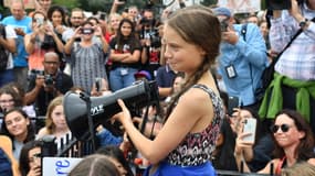 Greta Thunberg à une manifestation pour le climat à Washington, le 18 septembre