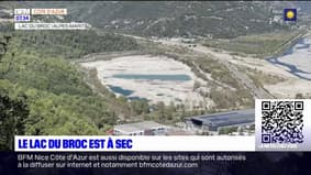 Alpes-Maritimes: le lac du Broc désormais à sec