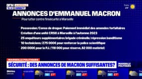 Emmanuel Macron à Marseille: les annonces sur la sécurité sont-elles suffisantes? 