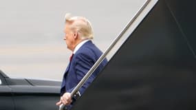Donald Trump à son arrivée à l'aéroport Ronald Reagan