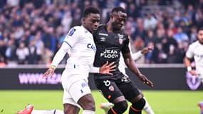 Le Marseillais Bamba Dieng face à Lorient, janvier 2023