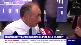 Éric Zemmour à propos de Marine Le Pen: "C'est une femme de gauche, elle est en décalage avec son électorat"