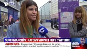 Dans les supermarchés, les rayons se vident et les files d'attente s'allongent 