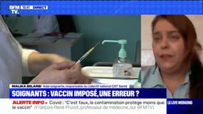 Vaccination des soignants: pour Malika Belarbi (CGT Santé), "l'obligation est une grande erreur du gouvernement"