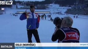 Mondiaux de biathlon : Fourcade pose fièrement avec ses médailles